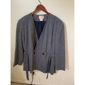 Vintage Pendleton Woolen Mills Coat Womens Size 18 Wool Herringbone USA Made